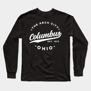 Vintage Columbus Ohio The Arch City Retro USA Long Sleeve T-Shirt